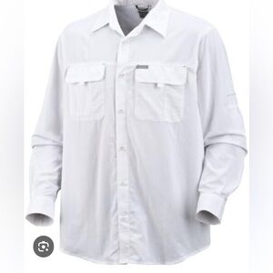 Columbia White Button-Up Shirt